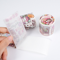 Rubans personnalisés mignons, rubans adhésifs en papier imprimé, fournitures de journalisation, autocollants
