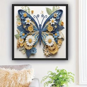 1PC 5D Art Diamanté en Strass de Cristal de Forme Spéciale 30*30cm Motif Papillon Irrégulier Sans Cadre <span class=keywords><strong>pour</strong></span> Décoration Murale - Product Image 4