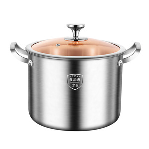 Kengqiang 316 Stainless Steel <b>Soup</b> <b>Pot</b> 20.5Cm Deep Large Capacity For Home Cooking - Product Image 5
