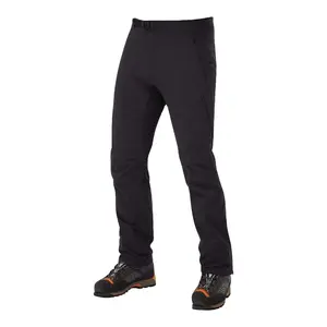 Oem Custom outdoor integrated mesh lining mountain pant stretch double weave softshell lightweight hiking men's pants trousers