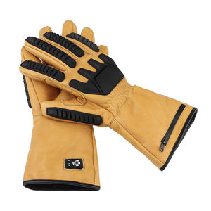 Guantes profesionales de dedo completo de piel de oveja, materiales de soldadura de aislamiento térmico, resistentes al corte, de silicona calentados - Product Image 2