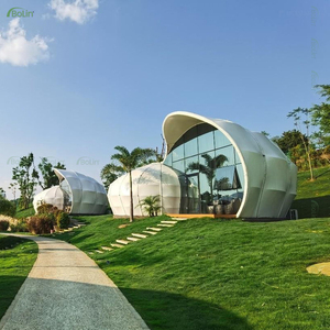 Tienda de campaña de membrana extensible de PVDF ignífuga de nuevo diseño, tienda de <span class=keywords><strong>Hotel</strong></span> al aire libre con forma de caracol para sitios de Glamping y resorts - Product Image 2