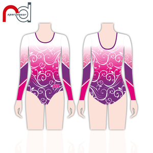 Sublimated <strong>Rhythmic</strong> Long Sleeves Children Athletics Wear Rhinestones <strong>Gymnastic</strong> <strong>Leotard</strong> - Product Image 1