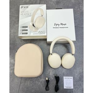 Casque Bluetooth circum-auriculaire PX15 ANC neuf de marque Factory Wholesale, avec coussinets en cuir protéiné, casque sans fil à grande autonomie - Product Image 3