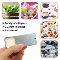 Petit paquet cosmétique vide de qualité alimentaire, baume à lèvres, bonbons en étain, menthe, savon cosmétique, parfum solide, boîte en fer blanc