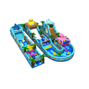 El Parque de Obstáculos Inflable Más Grande de 18x11m, Parque Temático Inflable con Temática Oceánica para Niños, Juegos de Desafío, Túnel de Obstáculos de Juegos Suaves - Product Image 2
