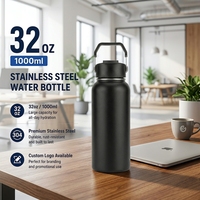 Bouteille d'eau à large ouverture SENDESTAR en acier inoxydable, 40 oz, à double paroi, isolée sous vide, anti-fuite, garde les liquides chauds/froids 12-24 heures