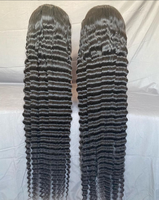 Perruques Frontales en Dentelle Cheveux Humains de 30 32 34 36 38 40 50 Pouces pour Femmes, Cheveux Indiens Vierges Bruts Lisses Ondulés Profonds, Longues Perruques Frontales en Dentelle
