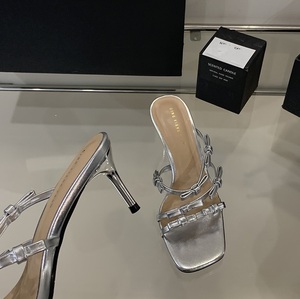 Sandalias de Mujer con Lazo de Seda Negra, Zapatos de Verano Casuales, Sandalias de Tacón de 6.5CM, Nueva Llegada 2025 - Product Image 5