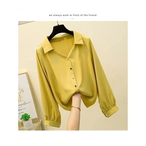 Chemisier pour femmes avec logo personnalisé et soutien de la fabrication OEM ODM, chemisier élégant à manches longues pour femmes - Product Image 5