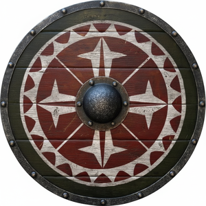 Ragnar lothbrok โล่ไวกิ้งของแท้, อุปกรณ์คอสเพลย์โลหะขัดและต่อสู้พร้อมใช้งาน - Product Image 1