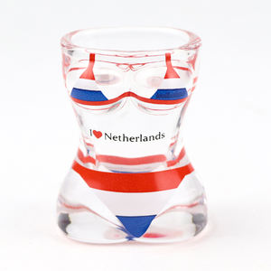 Vente en gros de logo personnalisé Islande Pays-Bas nation drapeau souvenir cadeau touristique bikini sexy shot glass - Product Image 4
