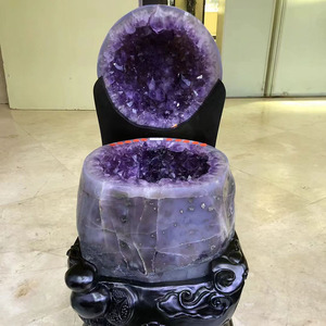Adornos de Ágata Natural de Brasil, Geoda de Ágata de Gran Tamaño, Cornucopia, Cuenco <span class=keywords><strong>del</strong></span> <span class=keywords><strong>Tesoro</strong></span> de Amatista Grande - Product Image 3