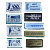 Modul LCD Digital Monokrom yang Dapat Disesuaikan ROHS, Layar Odometer Dashboard Mobil 7-14 Segmen, Desain LCD Kustom