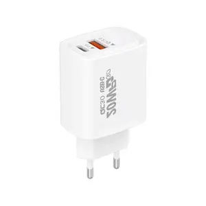 HY-ETECH定制批发PD 20W QC3.0 4.0 USB A和Type-C快速充电壁式家用充电器，适用于苹果三星手机