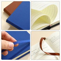 Journal de cahier A5 promotionnel personnalisé couverture rigide en cuir PU avec reliure à sangle style imprimé et couverture en tissu pour journal intime