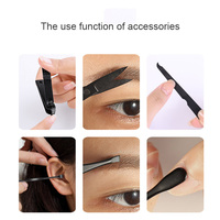 Ensemble de coupe-ongles portable tendance en acier inoxydable pour hommes ensemble de manucure noir 7 pièces pour les soins personnels