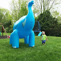Voile chaude été pulvérisation eau jouets arroseur gonflable éléphant Animal jouet gonflable éléphant bleu pour enfants jeu de pulvérisation