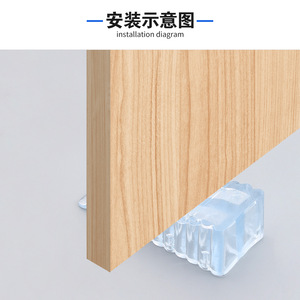 Tope de Puerta Trapezoidal Transparente de PVC, Montaje en Suelo, Fácil Instalación, Diseño Minimalista, Bloqueador de Puerta Tipo Estándar - Product Image 4