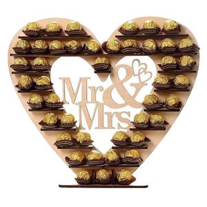 Support de présentation de mariage en forme de cœur d'arbre Mr et Mme <span class=keywords><strong>Ferrero</strong></span> <span class=keywords><strong>Rocher</strong></span> - Product Image 3
