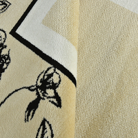 Tapis géométrique abstrait beige crème, fabriqué à la machine, en polyester, style moderne, écologique, anti-poussière, non pelucheux, pour salon et maison