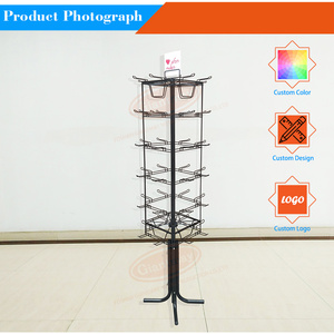 Tùy chỉnh 360 độ xoay đồ trang sức Rack với 4 Bên Móc treo hiển thị đứng cho cửa hàng bán lẻ - Product Image 4