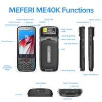 MEFERI ME40K, Colector de Datos Android GMS, IP67, Resistente, Lector de Códigos QR 2D, Escáner de Códigos de Barras Industrial, NFC, GPS, PDA