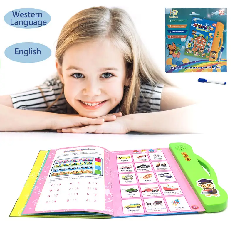 Point Reading Machine Spanish Learning Machine Early Childhood Education Toy Touch Book Smart English E-book Gifts For Kids