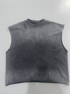 Camiseta sin mangas negra lavada de gran tamaño con estampado Kornit personalizado, camiseta de tirantes estilo streetwear para hombre con estampado gráfico <span class=keywords><strong>punk</strong></span> - Product Image 2