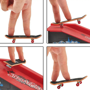 Fingerboard Skateboard Rampe En Plastique <span class=keywords><strong>Mini</strong></span> Finger Boards <span class=keywords><strong>Skate</strong></span> avec Roues et Camion Fingerboard <span class=keywords><strong>Skatepark</strong></span> - Product Image 3