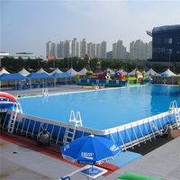 Piscine commerciale hors sol à ossature en acier personnalisable Piscine à ossature extérieure