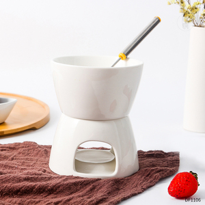 Vente en gros de service à <span class=keywords><strong>fondue</strong></span> en céramique blanche bon marché <span class=keywords><strong>pour</strong></span> <span class=keywords><strong>fromage</strong></span> <span class=keywords><strong>suisse</strong></span> et outils au chocolat - Product Image 3