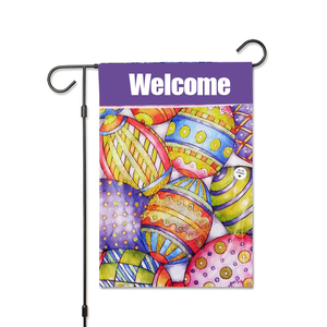 Decoración Colorida para el Día de San Sebastián, Bandera Colgante de Poliéster Tejido Resistente al Agua con Impresión Digital, Gancho de Pastor para Jardín - Product Image 1