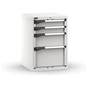 Commode grise Fami Master avec 4 tiroirs réglables 561x573x800mm - Product Image 1