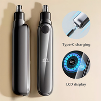 Tondeuse à nez électrique indolore rechargeable professionnelle tondeuse à cheveux étanche avec affichage LED pour hommes