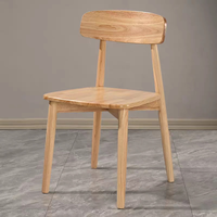 Chaise de salle à manger latérale en bois massif, ergonomique, avec dossier plat, pour la maison, la cuisine, le bistrot, le petit restaurant