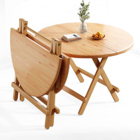 Table à manger pliante moderne en bois massif, table de cuisine portable en bois pliable, table à manger gain de place, mobilier d'appartement