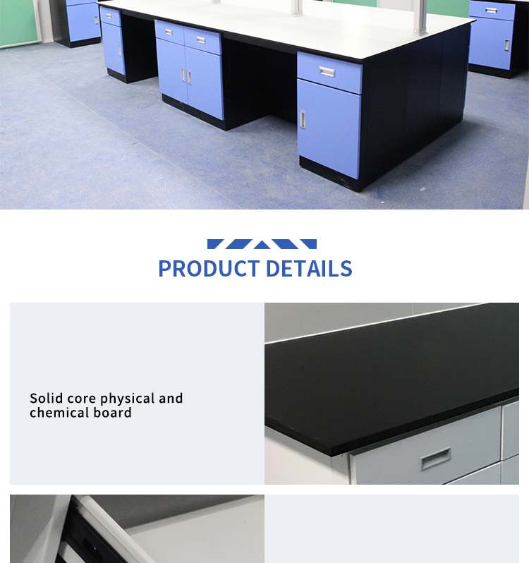 Chemical-resistant all steel bench, Electronic Biology Central Laboratory Island Work bench/