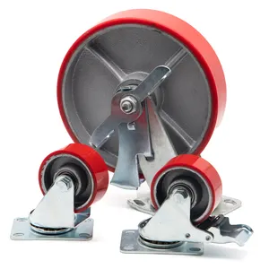 Supply 2 2.5 3 4 5 6 8 inches heavy duty caster wheels rubber polyurethane wheel caster side mount caster heavy duty wheel