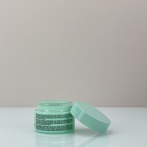 Source Factory Silk Screen Printing 30g 50g 100g Round <b>Empty</b> Matte Glass Eye Cream Cosmetic Jars With Square Custom Paper <b>Box</b> - Product Image 6