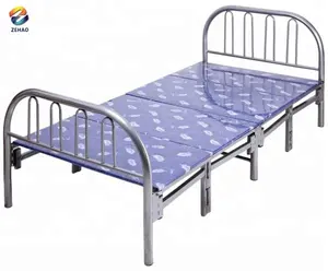 Yeni tasarım katlanır kamp yatağı ucuz katlanır yatak metal katlanır yatak