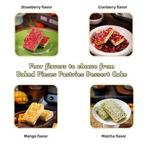 Riche saveurs Matcha cuit au four amande pièces pâtisseries Dessert gâteau avec thé au lait collations chinoises boîte d'emballage - Product Image 2