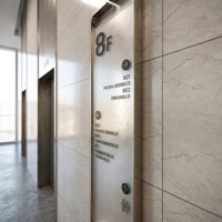 Panneau d'orientation commercial personnalisé pour hall d'ascenseur de bureau, guide de plan d'étage mural, liste des locataires, signalétique de direction pour immeubles commerciaux
