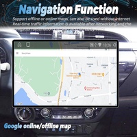 Reproductor Multimedia para Automóvil Android 2K de 13.3 Pulgadas con DSP Super Slim para Tablero de Hilux 2015-2020, Reproductor de Video Estéreo con GPS Integrado y Asistente de Reversa