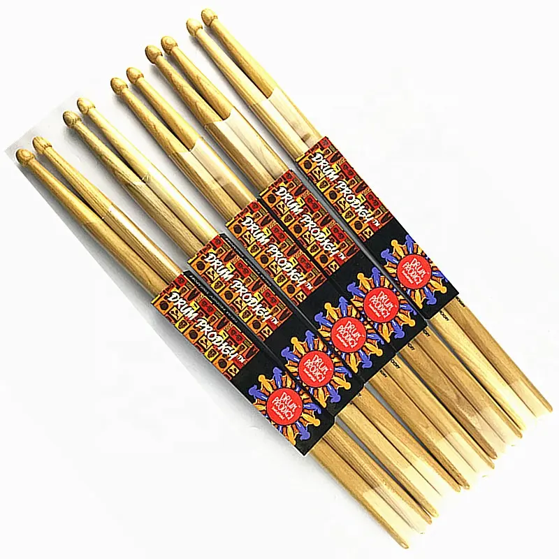 Factory Custom 5A7A Drumsticks Durable Colorful Drum Sticks 5B Bass Drum Sticks Hickory Maple Materials Wholesale Sale Baquetas