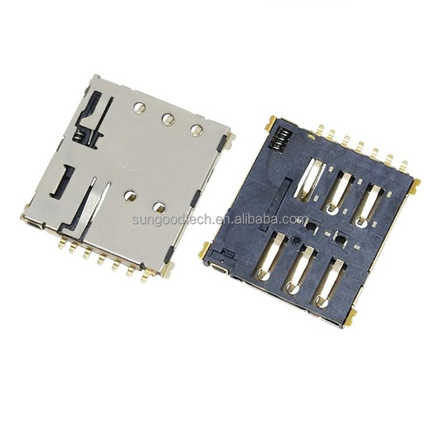 Self-elastic NANO SIM 1.37H 7P PUSH-B SIM card holder card slot with CD detection P New