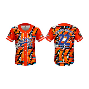 Wholesale Sublimated Men polyester sport XL XXL XXXL baseball jersey T shirt cool style baseball jersey - Product Image 3