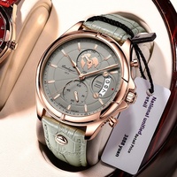 Montre-Bracelet de Luxe pour Hommes, Tendance, Étanche, Calendrier Lumineux, Bracelet en Acier Inoxydable