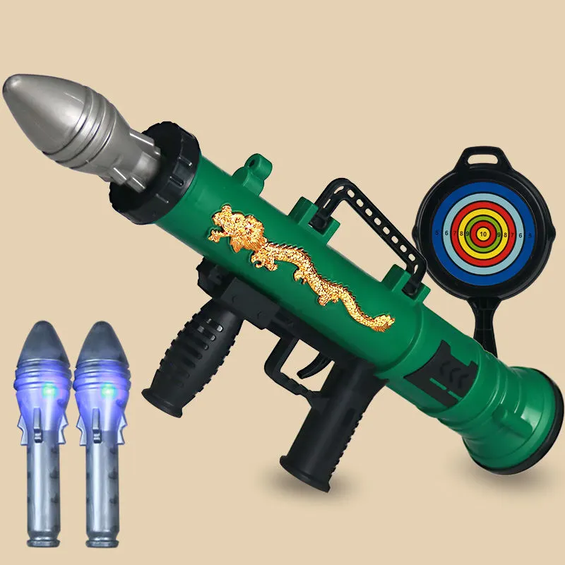 Großhandel Kinder Handbuch Laden Launch able Mini Rocket Soft Bullet Gun Pursuit Gun Spielzeug Set mit Sound effekt