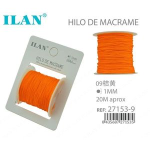 Filo per Macramè ILAN 1mm Arancione Circa 20M per Lavori Artigianali - Product Image 1